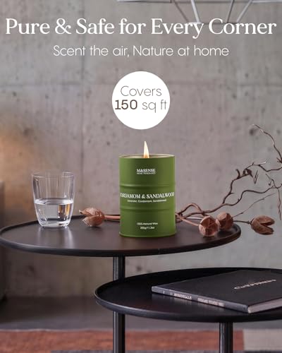Image of M&SENSE Cardamom Santalwood Scented Soy Candles, 11.3 oz