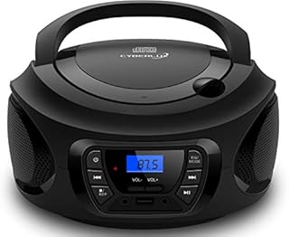 Tragbarer CD-Player | | CD/CD-R | USB | FM Radio | AUX-In | Kopfhöreranschluss | Kinder Radio | Boombox | CD-Radio | Stereoanlage | Kompaktanlage (Dark Knight Black)
