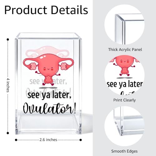 Image of See Ya Later Ovulator Pen Holder Cosmetic Organizer, Funny Hysterectomy Pen Pencil Holders for Desk, Labor And Delivery Gifts Desk Accessories, OB GYN Organizer for Obstetrics Nurse Doctor