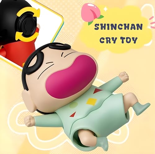 Image of Action Figure Anime, Shain- Chaan Anime Crying, Sleeping Poseable Doll - Car Dashboard & Desk Decoration, Funny Collectible Toy for Fans and Adults (Safe for Ages 6+)