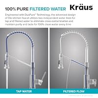KRAUS Bolden KFF-1610SFS 2-in-1-Wasserfilter für Umkehrosmose- oder Wasserfiltersystem, punktenfreier Edelstahl, Einhebel-Wasserfilter – Ansicht 7