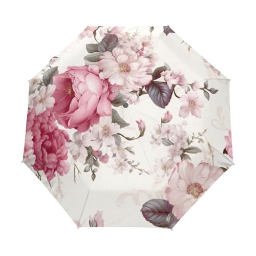 Parapluie pliable à motif floral chic pour rester élégante sous la pluie lors de vos voyages