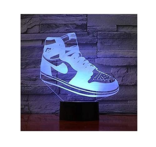 Sneaker Kids Night Light Led Basketball Bedroom Decor Lamp Child Boy Gift 3D Table Lamp