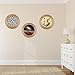3 Sets Embroidery Display Frame with Bamboo Hoops, 6 Inch Round Wall Mounted Embroidery Hoop Frame for Finished Cross Stitch, Needlework, DIY Art Craft Sewing Decoration, Assembly Required