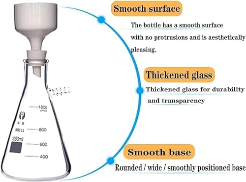 Membran-Vakuumpumpe, Labor-Vakuumfiltrationsapparatur-Set mit Handpumpe und Trichter für Chemie- und Physikexperimente