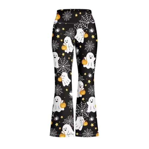 Image of Girls Flare Leggings 5-14T Cute Bell Bottoms for Girl Yoga Pants for Gym