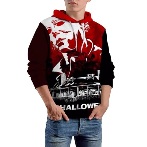 ZHANGXM Womens Pullover Autumn Sweatshirt Halloween Michael Myers Long Sleeved Shirt for Mens Sweatshirt Sweater