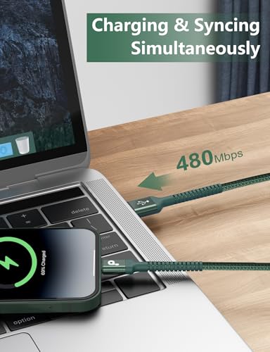 Image of USB to USB C Cable Fast Charging 6FT, USB A to USB C Charger Cord, Upgraded Extra Durable Braided USBC Cable Compatible with iPhone 16 15 Pro Max,Samsung Galaxy S10 S9 Plus and More -Green 2 Pack