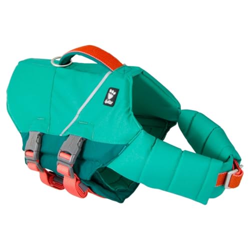 Hurtta Life Savior ECO Hundeschwimmweste maximale Sicherheit im und am Wasser beim Schwimmen, SUP, Kayak & Bootsausflügen (Peacock, 10-15 kg)