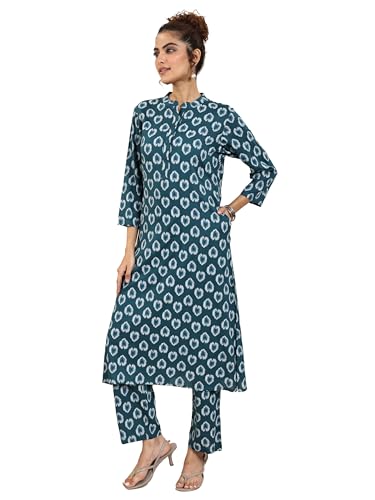 Image of Libas Printed Viscose A Line Kurta Set for women 99232R S | daily wear suit