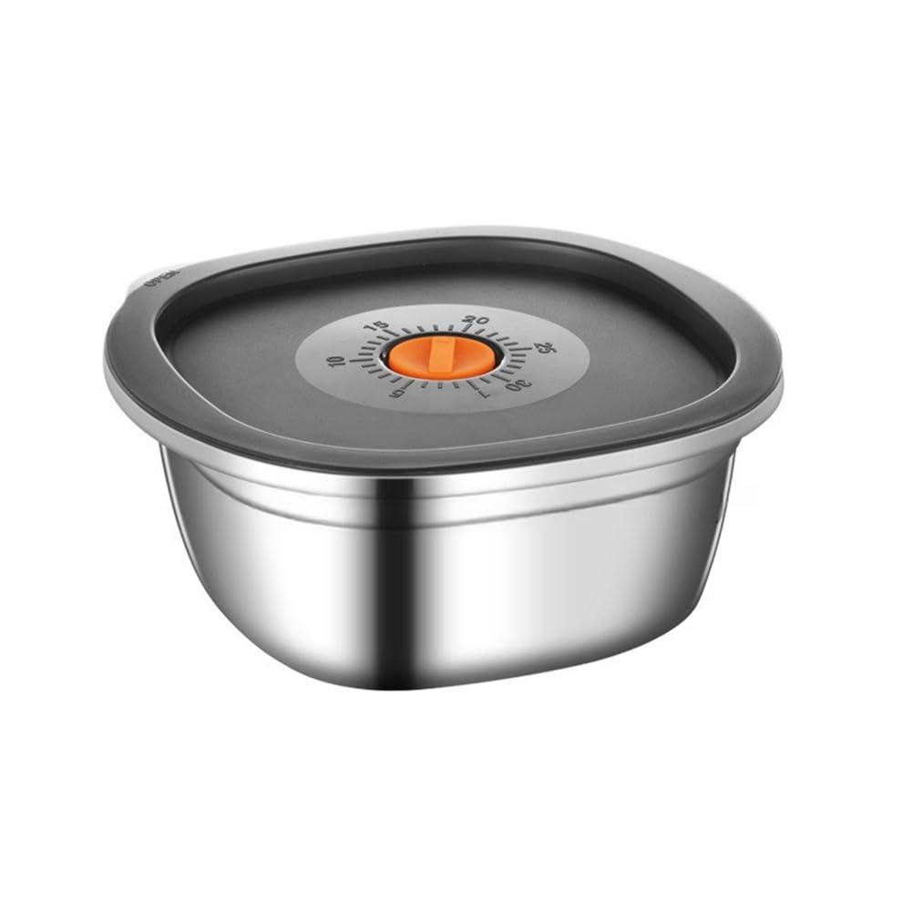 Hndhbfgrt Ideal for Meal Prep& Lunch-50oz Stainless Steel Salad Bowl with Leakproof Lid& Dressing Cup