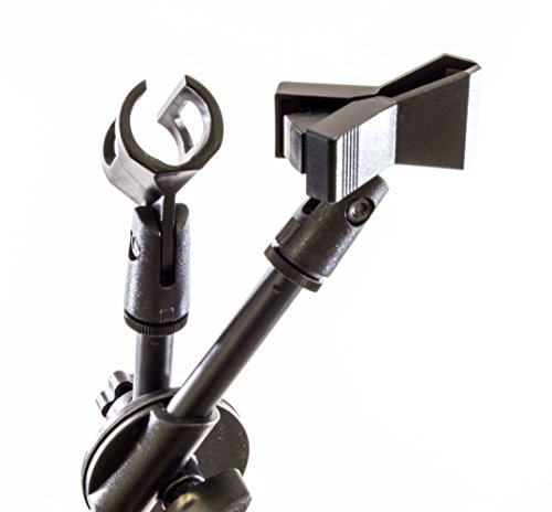 image for EDMBG Double Microphone Stand Boom MIC ARM Adjustable Over 7' Foot Mik