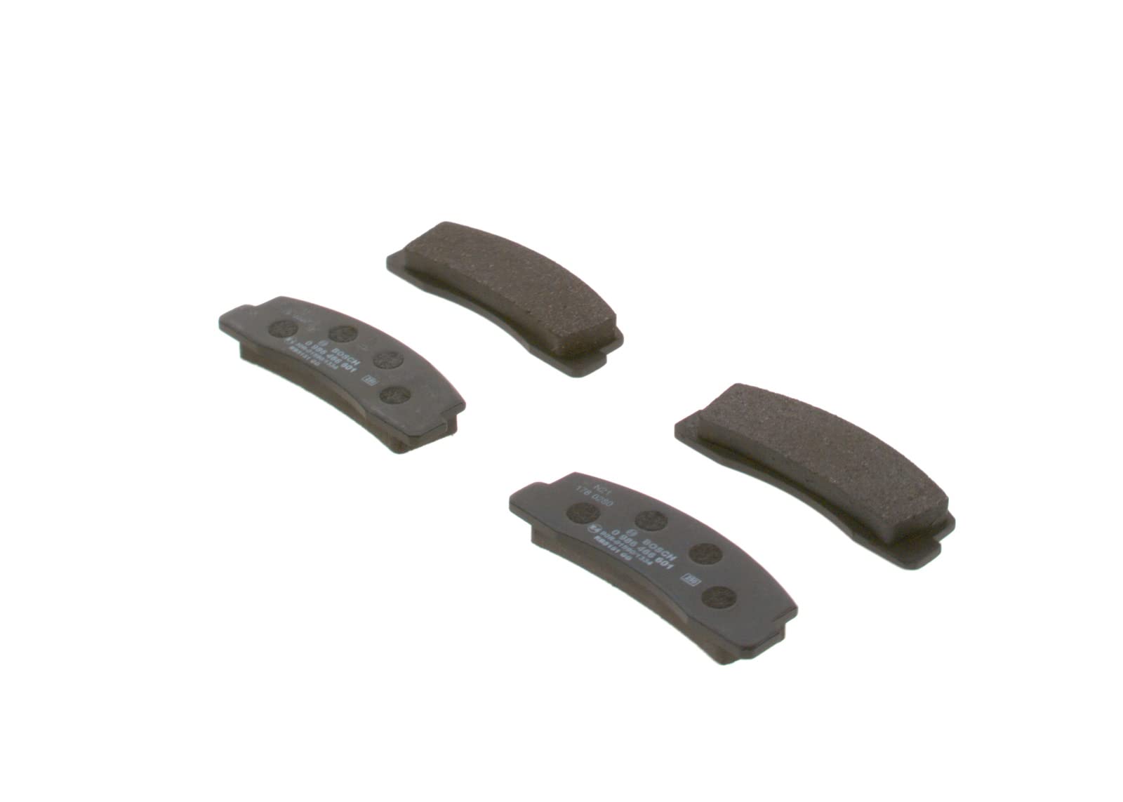 Bosch BP688 - Brake Pads Car Front Axle - Bosch Quality - Reduced Noise and Dust - ECE-R90 Certified - Copper-Free - 1 Set of 4 Pads