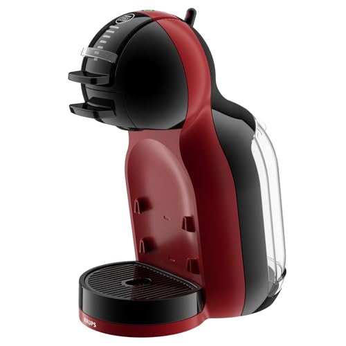 NESCAFÉ Dolce Gusto Mini Me von Krups, kleine automatische Kaffeekapselmaschine, heiße und kalte Getränke, 15 Bar Druck, 0,8 Liter Wassertank, Eco-Mode, Cherry Rot/Schwarz, KP123H 1
