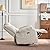 SINCRUMI Power Swivel Rocker Recliner Chair for Adults with Massage and Heat, USB and Type-C Charging Port, Infinite Position, Electric Glider Rocking Chairs for Living Room, Nursery, Pale Grey