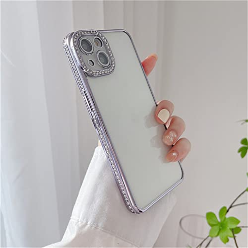 Coque paillettes iPhone 11 Pro transparente violette antichoc en silicone