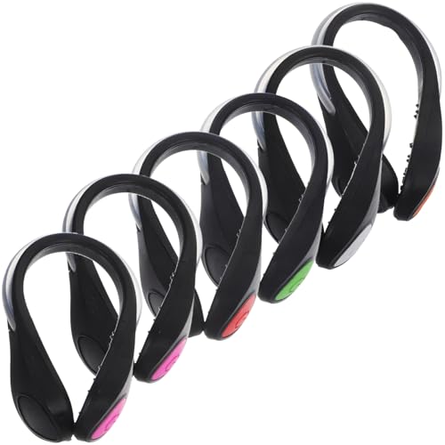 Abaodam 6Pcs LED Shoe Clip Lights Safety Gear for Night Shoe Light Clips with Lighting Modes for Runners Cyclists and Enhanced Visibility