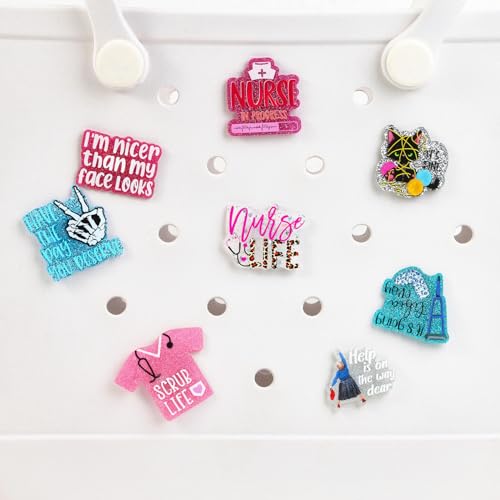 Nurse Charms compatible for Bogg Bags Accessories Decoration fits for Simply Southern Beach Totes2