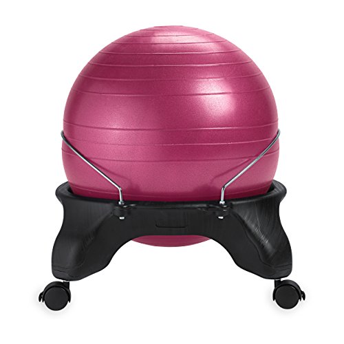 Image of Gaiam Classic Backless Balance Ball Chair - Exercise Stability Yoga Ball Premium Ergonomic Chair for Home and Office Desk with Air Pump, Exercise Guide and Satisfaction Guarantee