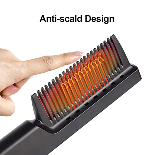 Peine cepillo alisador eléctrico para barba y cabello miniatura 3