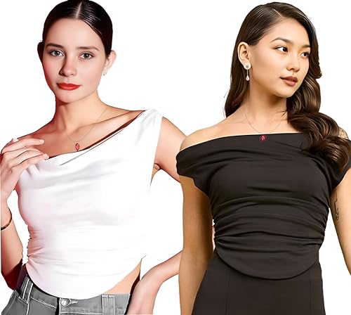 Image of VOGARD Women Stretchable Sleeveless Regular Fit Crop Top | Women Top (526-576)