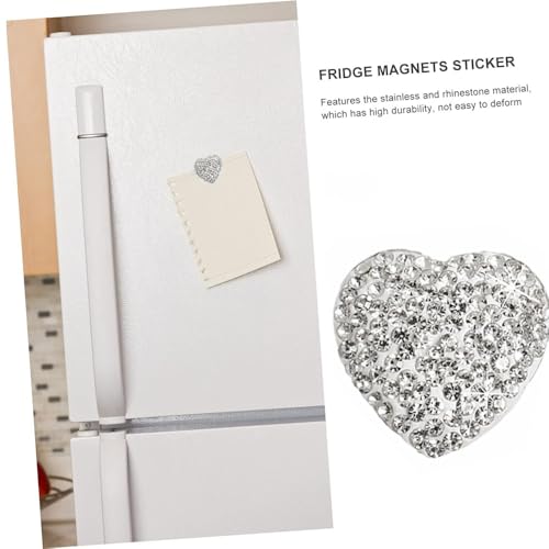 4Pcs Imanes de Refrigerador Corazón Brillantes con Diamantes miniatura 5