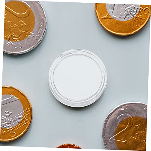 Set de 100 cajas transparentes para monedas de 25mm miniatura 5