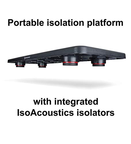 IsoAcoustics Stage 1 Board Combo Entkoppler-Ständer | für Gitarren-/Bassverstärker, Keyboardverstärker, Bühnenmonitore und Subwoofer | schwarz