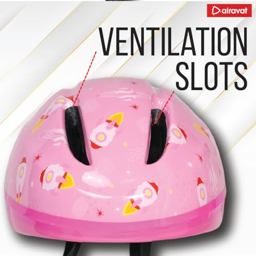 Image of Airavat 7511 Mini Rider Kids Cycling & Skating Helmet, Aerodynamic Shape, Size Adjustable with Quick Release Buckle (Pink)