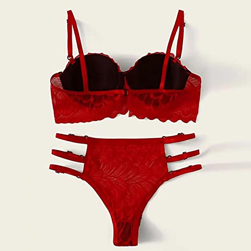 Dessous Damen sexy Unterwasche Leder, Damen BH Set,Schlafanzüge für Damen,Sexy Lingerie Sheer Cami und Short Schwangere… – Bild 3