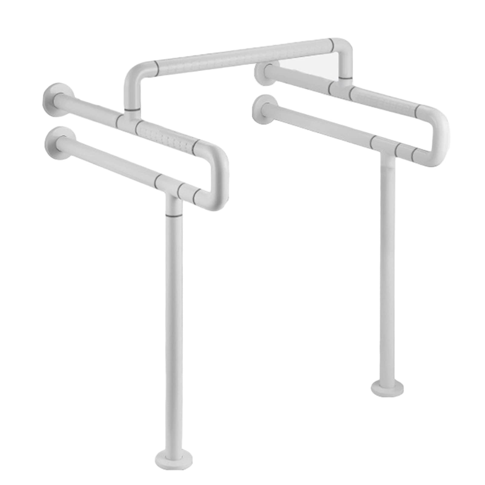 Fkxsxaz Women's White Toilet Safety Rails, Universal Handles For Elderly, Handicap Seat With Handles, Assist Grab Bar Anti Slip Handle Aid,-With Legs