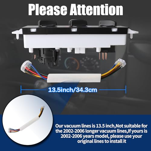 B.ZSSY HVAC AC Heater Climate Control Module Compatible with 1999-2006 Wrangl-er TJ AC Control Panel Replace for 55037473AB,BL101,HS-373 Heater Climate Control Switches - Thumbnail 3