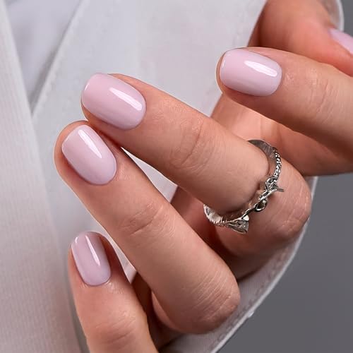 Image of CurvLife Soft Gel Press On Nails Square, Long-Lasting 32Pcs 16Size Reusable Stick On Fake Nails Kit with Glue Tabs, Glossy Salon-Style Manicure for Women Teens Beginners, At-Home (Ivory Kiss)