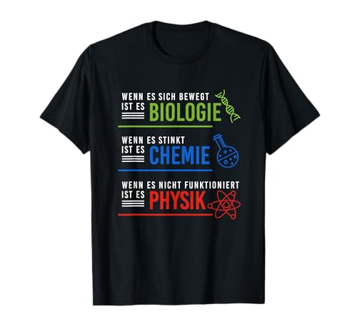 Biologie chemie physik lehrer nerd geek wissenschaft schule t-shirt
