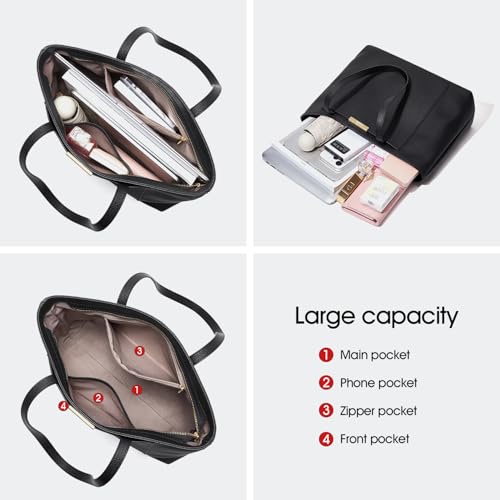 Bolso Tote de Cuero para Mujer con Asa Superior y Correa Suave miniatura 6