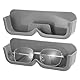 2 Stück Brillenhalter Wand Selbstklebend, Sunglass Holder Brillenaufbewahrung Auto Brillenhalter für Auto Sonnenbrillen Aufbewahrung Sonnenbrillenhalter Brillenbox Sonnenbrillen Organizer Wand Grau