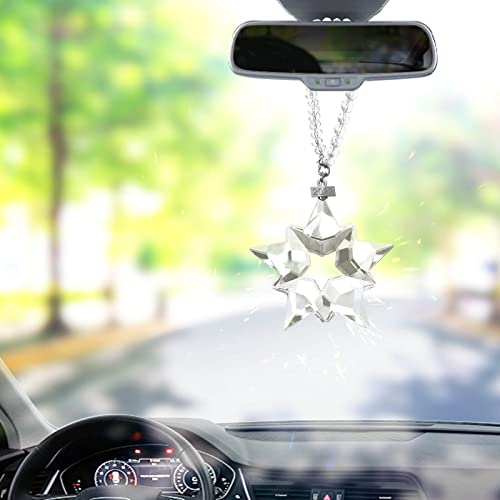 Fancyoung Crystal Star Snowflake Ornaments 2022 Crystal Snowflake Pendant Snow Ornaments Party Window Decor Christmas Decoration Wedding Hanging Ornament, Transparent #TOP5
