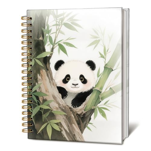 Cute Panda Spiral Notebook Journal, Wild Animal Journal for Writi...