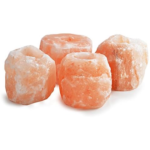 Set of 4 Himalayan Salt Candle Holders Cover