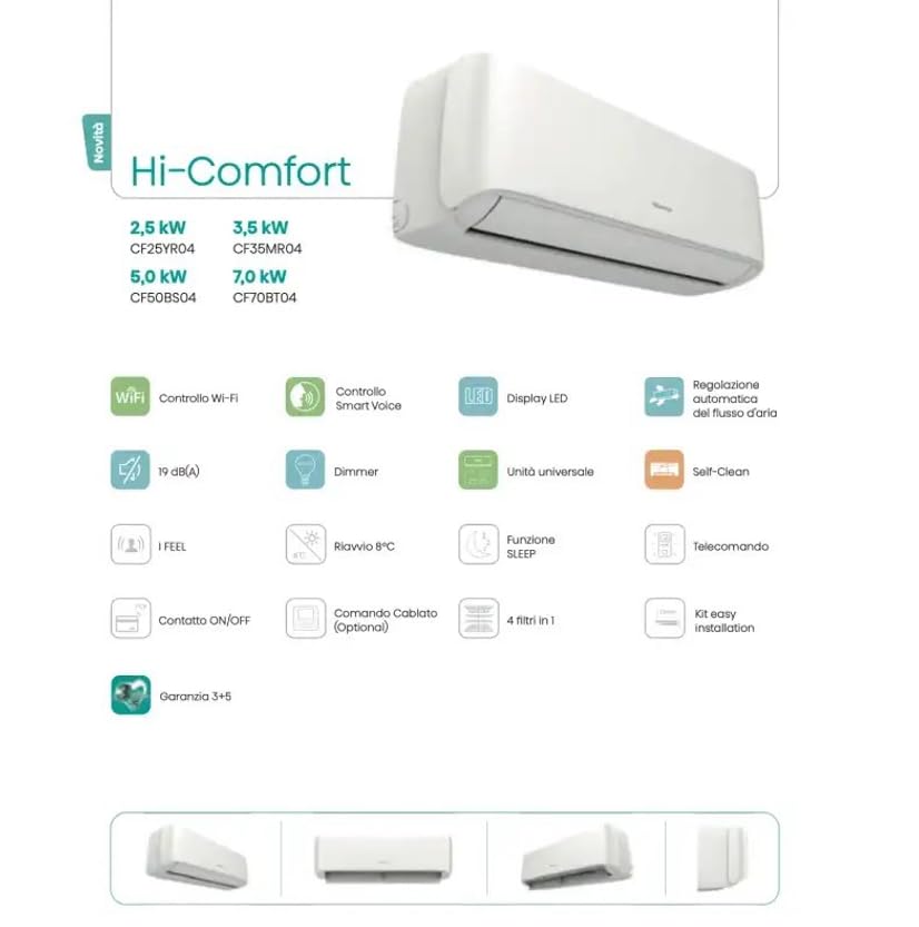 Climatizzatore Inverter Hisense Hi Comfort Wi-fi Trial Split 9000+9000+9000 Btu 3AMW52U4RJC R-32 A++