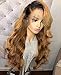 13x6 Lace Front human hair wigs Brazilian Virgin Human Hair Body Wave Ombre 1B/27 Glueless Human Hair Wigs for Women 150% Density(18 inch 150% density,lace front wig)