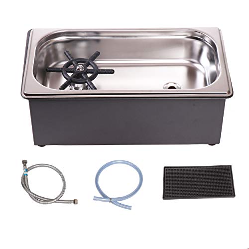 AltraTech Glass Rinser 12.8’’ / 6.9’’ Pitcher Rinser For Seaming Pitcher Stainless Steel Glass Washer For Beer Glass（Accessories Included） (13 x 7.2” with base)