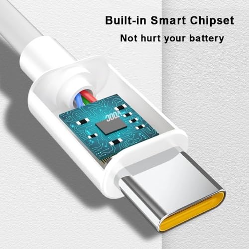 Image of Super Vooc Charge, Data Sync Fast Charging Type-C Cable Compatible for Realme Xt, Realme Xt 730G, Realme X2, Realme 6 Pro, Realme Narzo 20A, Realme 7, Realme 7 Pro - 2 Meter, White