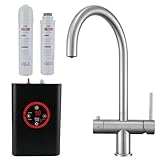 Yamataro 3in1 Boiling Water Tap Instant Hot Water Tap Hot Cold Filtered Boiling Water Kitchen Faucet Stainless Steel (with Boiler and Filter)
