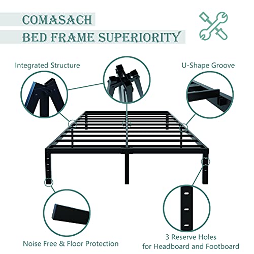 Reviews for COMASACH 16 Inch Bed Frames Queen Size 3500 lbs Heavy Duty