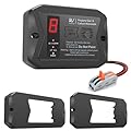 RV Dual LP/CO Alarm, RV Carbon Monoxide & Propane Detector, Hardwired-12V DC with 3 Different Brackets for Motorhome Travel Trailer, Motor Coach, Truck Camper (R502 Black)
