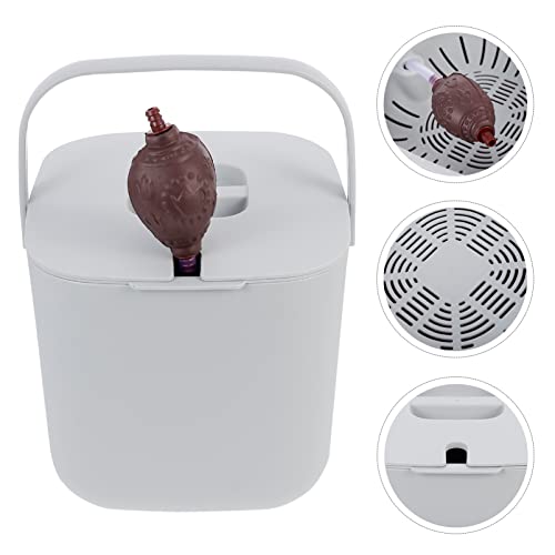 Basurero pequeño de mesa Kichvoe gris cuadrado miniatura 4
