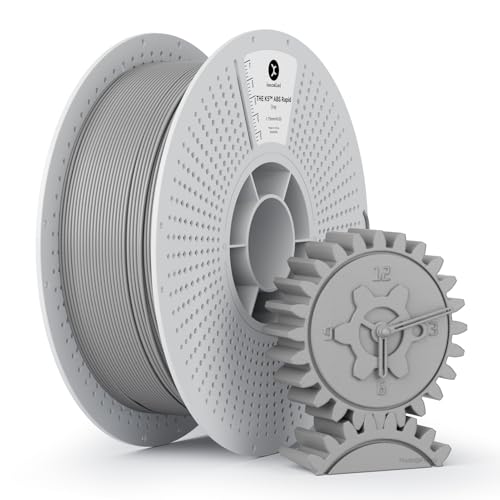 kexcelled 高速ABS 3Dプリンターフィラメント素材 500mm/s安定印刷 高耐熱性 取り外し可能スプール FDMプリンター対応 1.75mm径 寸法精度±0.03mm 正味量1kg(2.19lbs) グレー