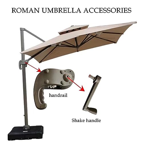 Pièces de rechange parasol avec manivelle robuste et support de table stable - 4