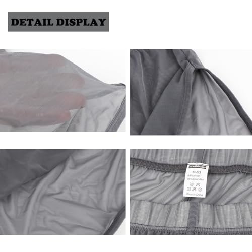 ZONBAILON Men's Boxer Shorts Loose Split Side Mesh See-Through Sexy Breathable Underwear M L XL 2XL 3XL3